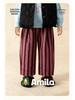 Tongbei Kids' 2025 Winter Striped Merino Wool Pants for Boys & Girls – Warm, Versatile Long Pants