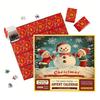 1000Pcs/Set Christmas Jigsaw Puzzle Advent Puzzle 2025 24 Days Educational Puzzle Xmas Countdown Calendar Decoration Holiday Party Gift