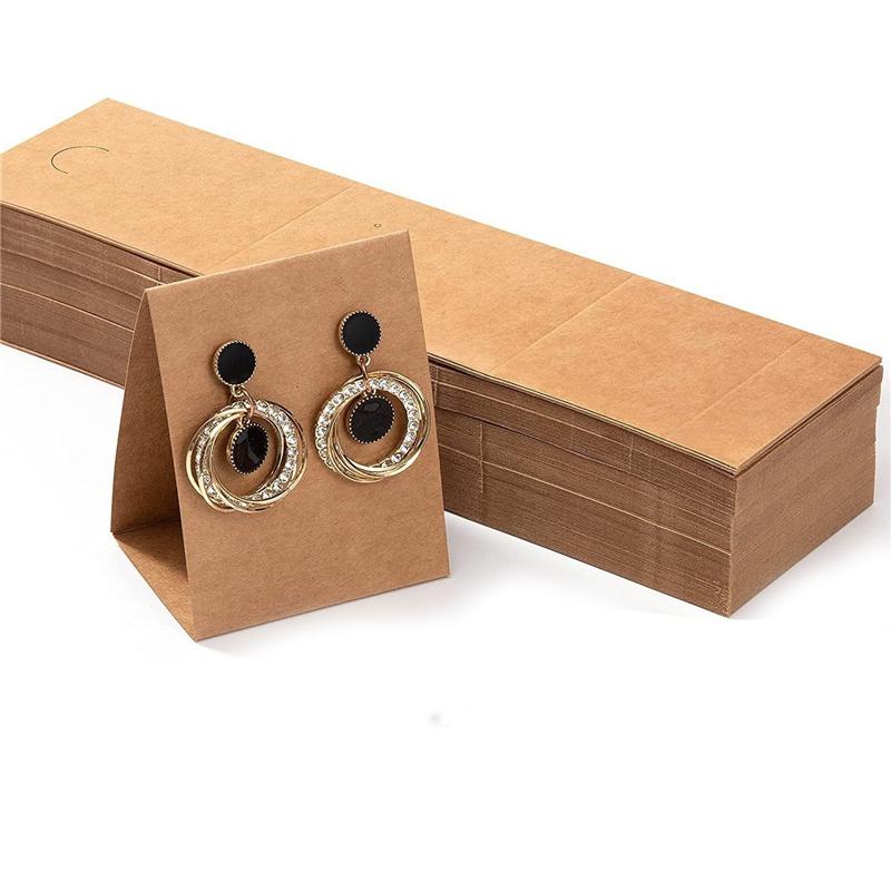 20pcs/lot Foldable Stud Earring Display Cards Cardboard Holders Earrings Organizers Hang Tag For Diy Making Jewelry Packaging
