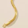 Alloy Gold Plated Dragon Head Fox Tail Necklace 6Mm Imitation Gold Personalized Square Fox Tail Necklace Neck Chain