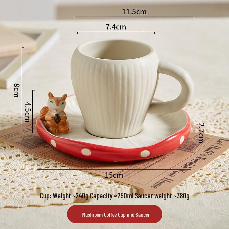 

ZISIZ Red Mushroom Underglaze Ceramic Tableware