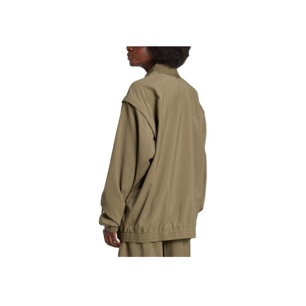 Adidas Originals Adilenium Loose Fashion Versatile Long Sleeve Jacket Women Jacket Olive-Green JM9252