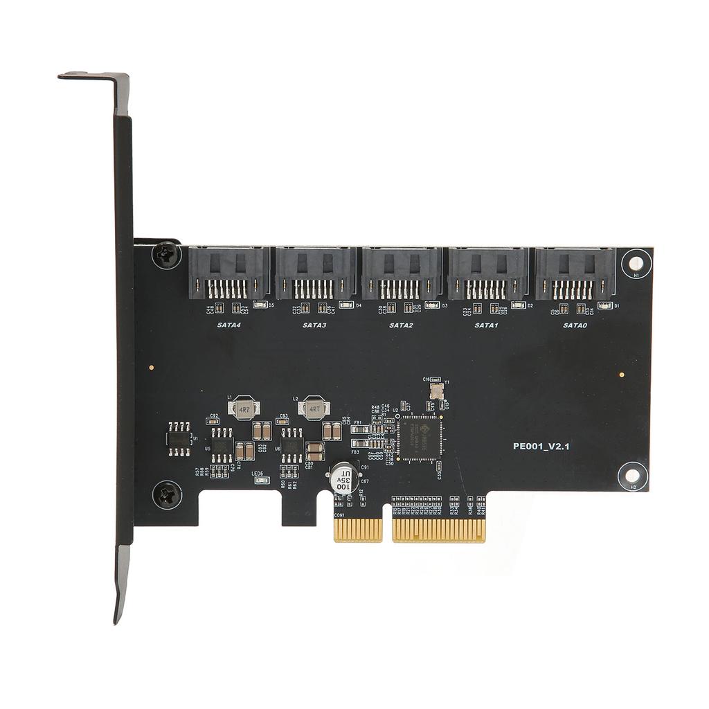 PCIE To 5 SATA Expansion Cards 6Gbps Transfer Rate Plug and Play 5 Port SATA3.0 Expansion Cards for