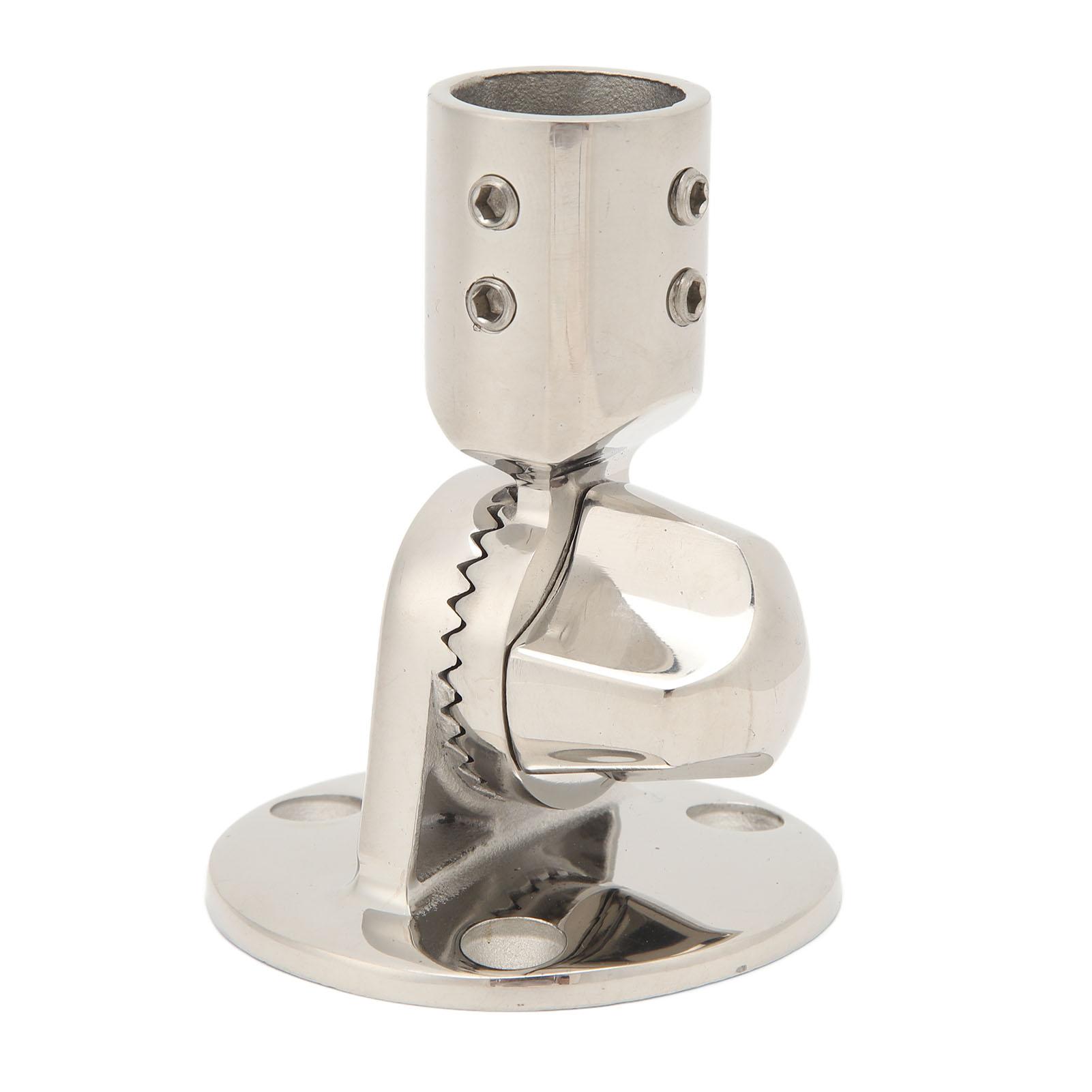 

Boat Antenna Mount Stainless Steel 180 Degree Adjustable Ratchet Rail Mount Pipe Clamp for Marine Yacht Ship RV