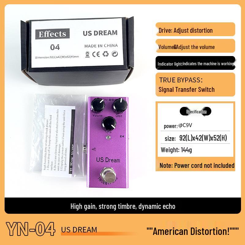 Portable Overdrive Distortion Tremolo Delay Guitar Effects Pedal
