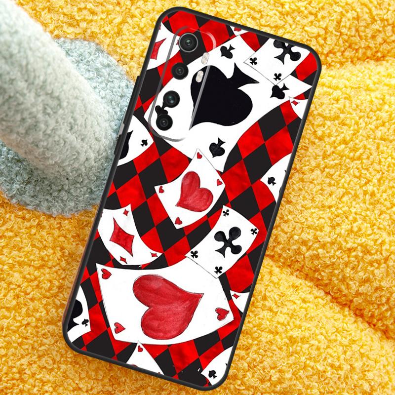 Poker Playing Card Case For POCO X3 X4 X5 F5 Pro M5s C40 F4 GT F3 Cover For Xiaomi 12T 11T Pro 12 13 Lite 12X