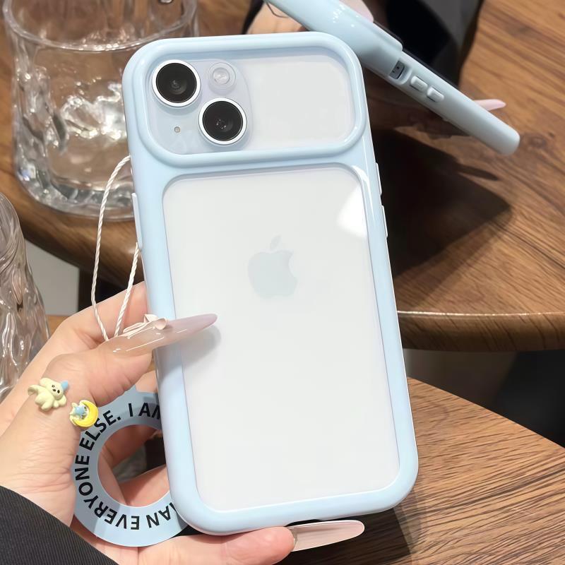 Creative DIY large window for Apple 17 mobile phone case 16/15/13 transparent ins wind 14 protective case premium 12