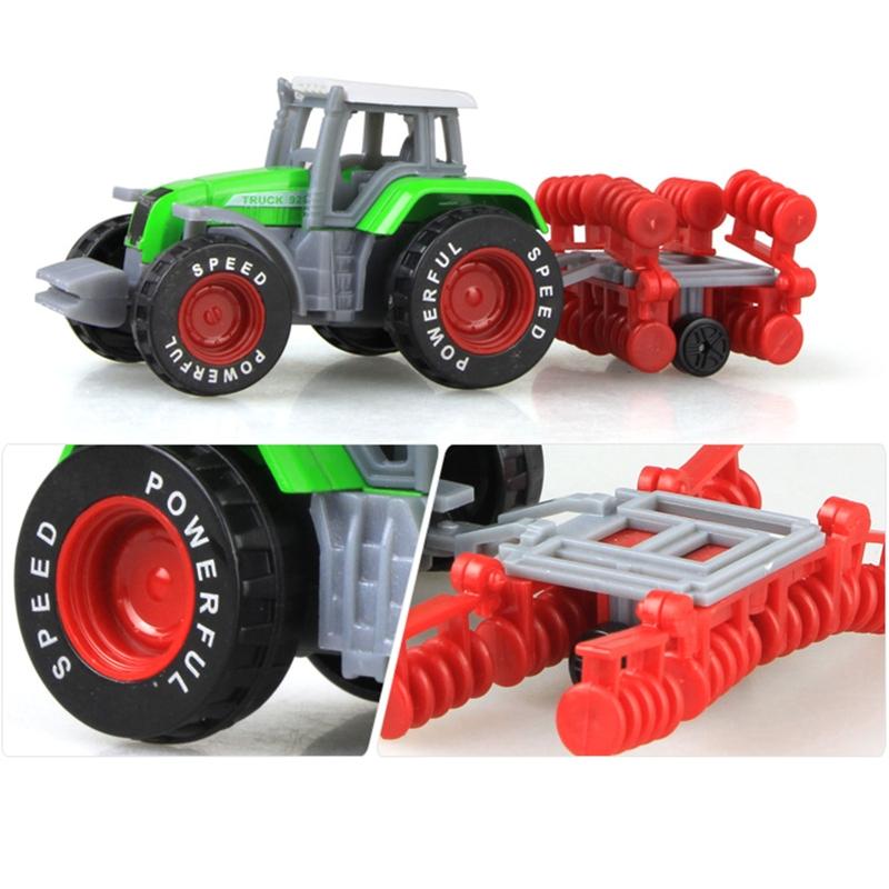 Novelty Children Pull Back Car Toys Grain Loader Harvesters Farm Tractor Pull Back Car for Play Toys Lawn Games Best Gif