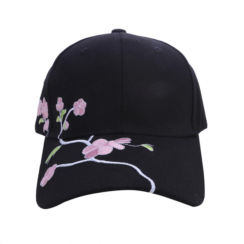 Baseballmütze mit Pfirsichblütenstickerei für den Sommer im koreanischen Stil für Damen, Freizeitmütze mit Entenzunge, Sonnenschutzkappe, Sonnenschirmhut