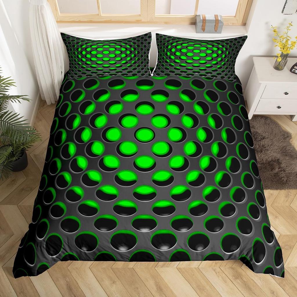 Geometric Duvet Cover Abstract Stereoscopic Dense Hole Pattern Comforter Cover Modern Geometry Twin Full Queen King Bedding Set