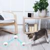 Interactive Cats Toy Ball Automatic Rolling Battery Operated Kitty Toys with Plush Animal Built-in Light for Indoor C
