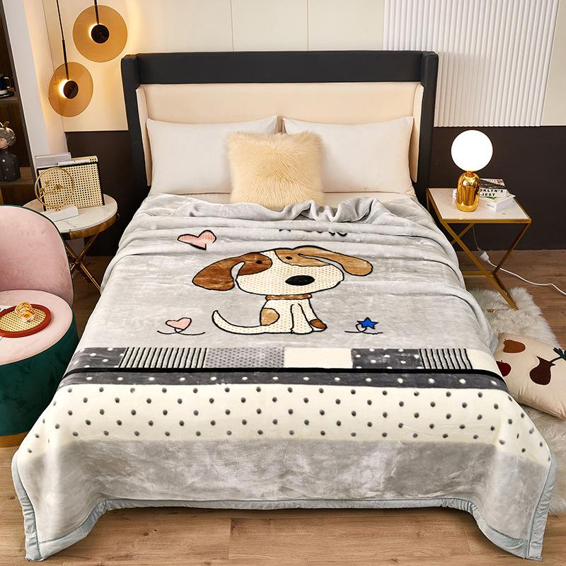 Winter Warm Double-layer Thick Raschel Blanket