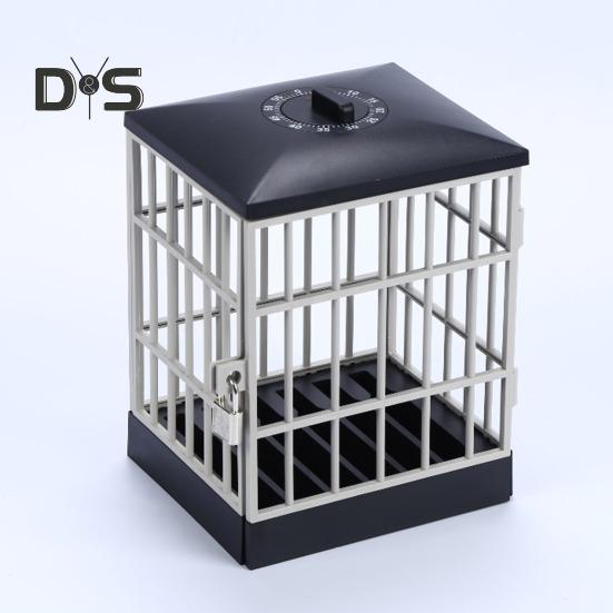 Cell Phone Jail Lock Box with Keys Mobile Prison Cell Phone Cage for Classroom Family Self-Discipline Tool