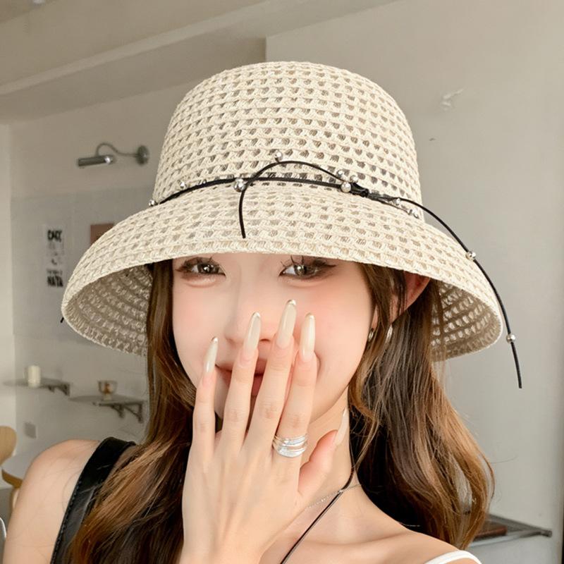 New Dayan Spring and Summer Sunscreen Beach Sun Hat Ladies Papyrus Woven Straw Hat Fisherman Hat Sun Hat