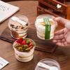 10pcs Round Pudding Cups With Lids And Spoons Transparent Mousse Cake Boxes Yogurt Cups For Birthdays Graduation Seasons Parties