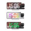 Projection Alarm Clock USB Charger LED Mirror Digital Clock with Temperature Date Projection Digital Alarm Clock for Home Office