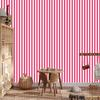 Powder Pink, Pink and White Striped Wallpaper for Living Room and Bedroom 50x1000