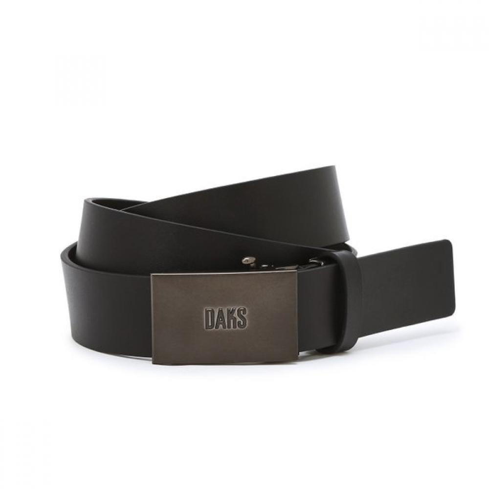 Daks Black Leather Auto Belt With Buckle Decor Dbbe4f121bk