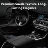 Suede Wrap for Car Interior 16" x 59" - Black Self Adhesive Suede Fabric, Easy Peel Suede Interior Wrap for Car & Home Decor
