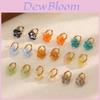 Modern Floral Stud Earrings With Stainless Steel And Pvd Finish For Women Casual Wear