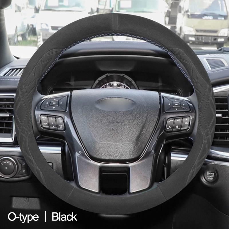 Car Steering Wheel Cover Wrap for Ford Mondeo Focus Escort Fiesta Explorer Taurus Escape O D Type Steering-Wheel