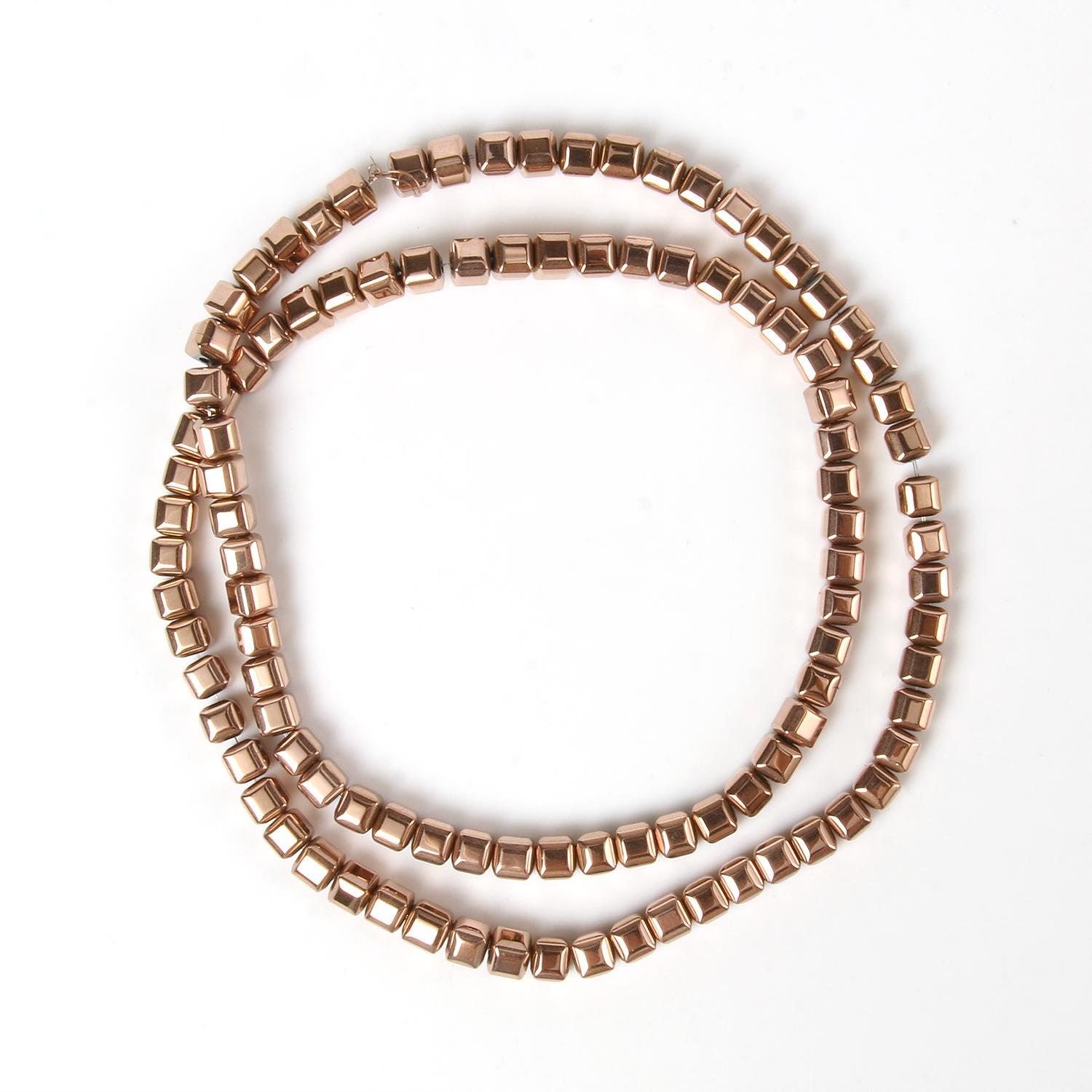 

Ручной работы Цвет Розовое Золото Покрытием Гематитовые Бусины Натуральные Бусины Рондель для Изготовления Ювелирных Изделий DIY Подвески Аксессуары Для Браслетов 15 дюймов 4mm