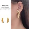 1 Pair Leaf Stud Earrings for Women, Irregular Geometric Metal Leaf Dangle Earrings, Statement Jewelry