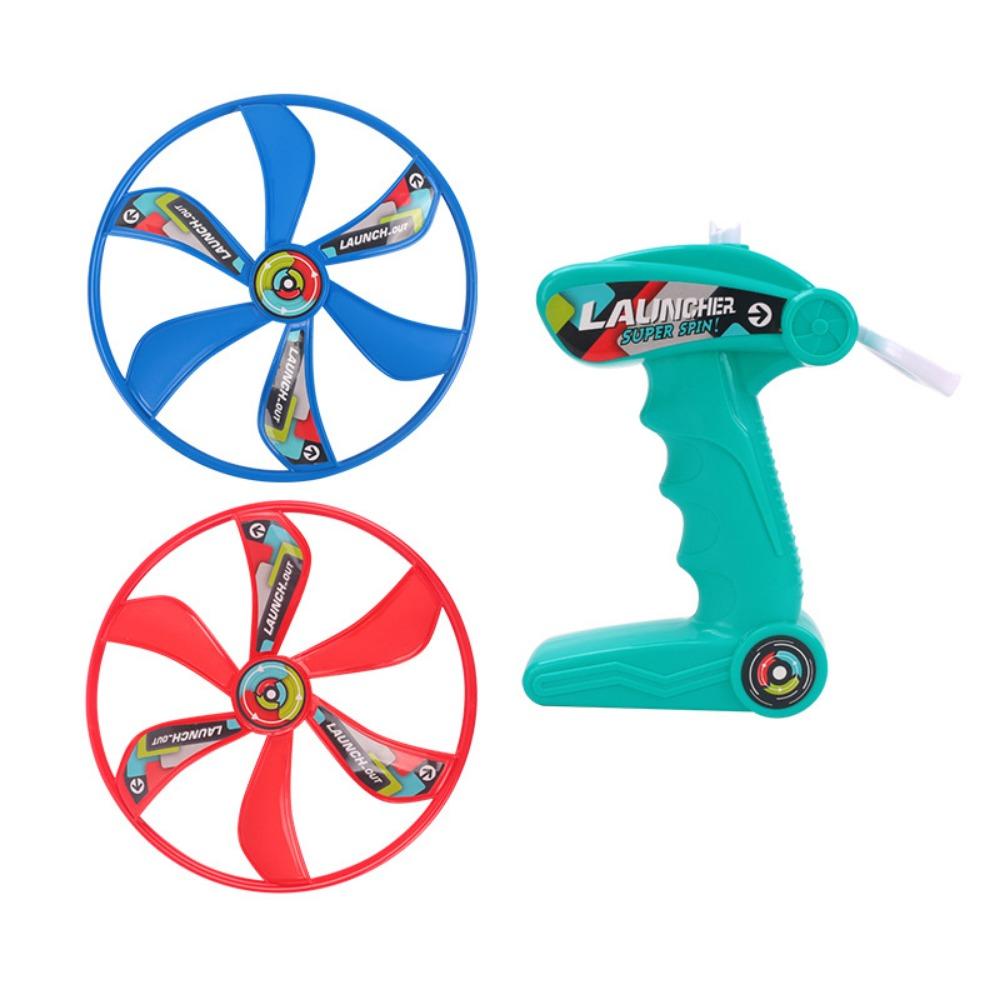 Atmosphere Prop Ripcord Sky Spin Toys Launcher Spinner Dragonfly Toy Pull Flying Ripcord  Outdoor