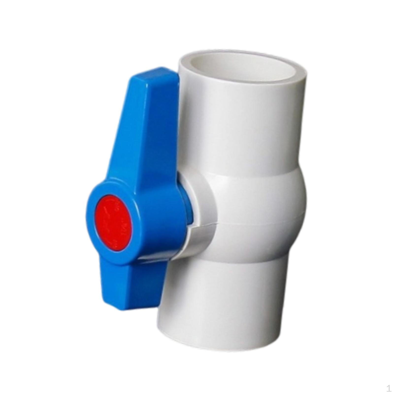 

PVC Ball Valve Pipe Fitting with T Handle Water Shut Off for Projects 50mm Gray