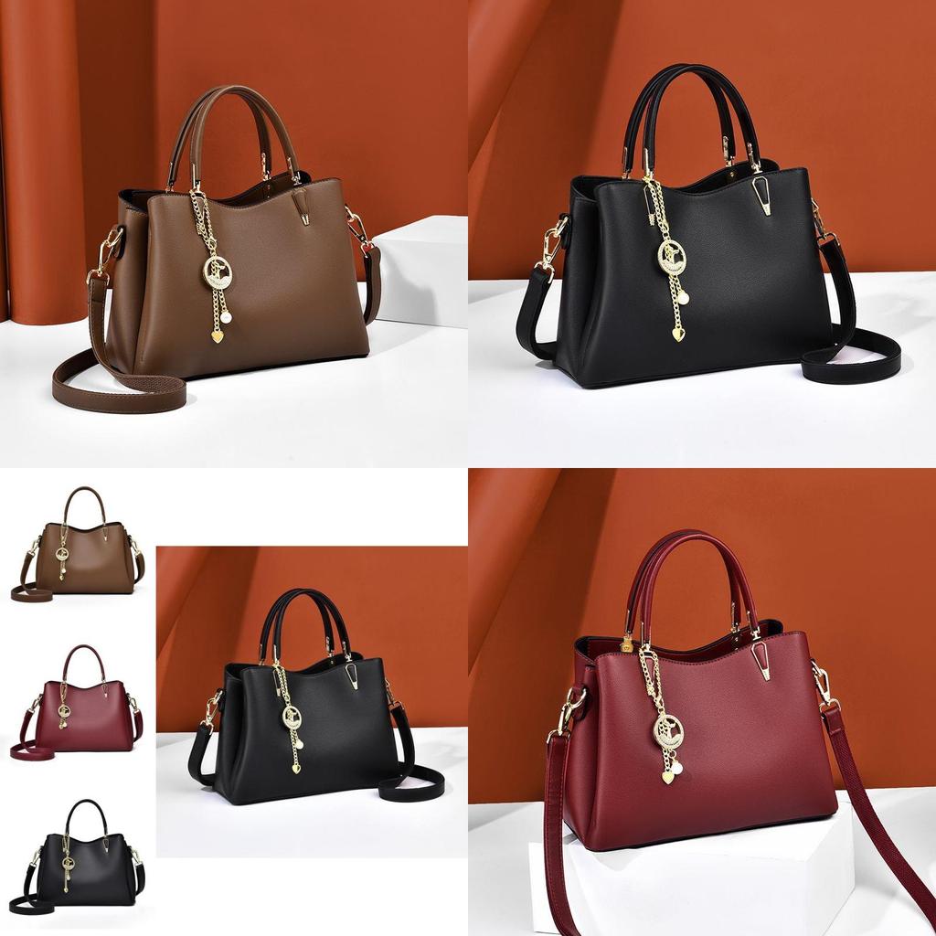 Stylish Large Capacity Women's Tote Bag 2024 Trendy Soft Pu Leather Commuter Handbag