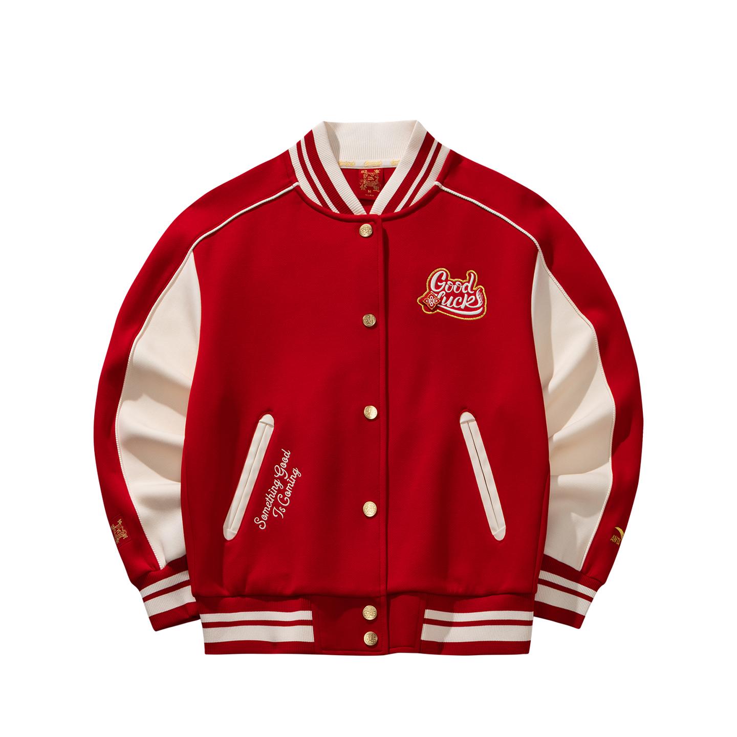 

Anta Lifestyle Series Letter Logo Printed Baseball Collar Jacket Women jackets 162618703S-2 2XL