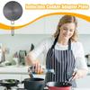 Induction Plate Adapter 9.45 Inch Cooktop Induction Converter Disk Heat Diffuser With Foldable Handle For Stove Burner Heater