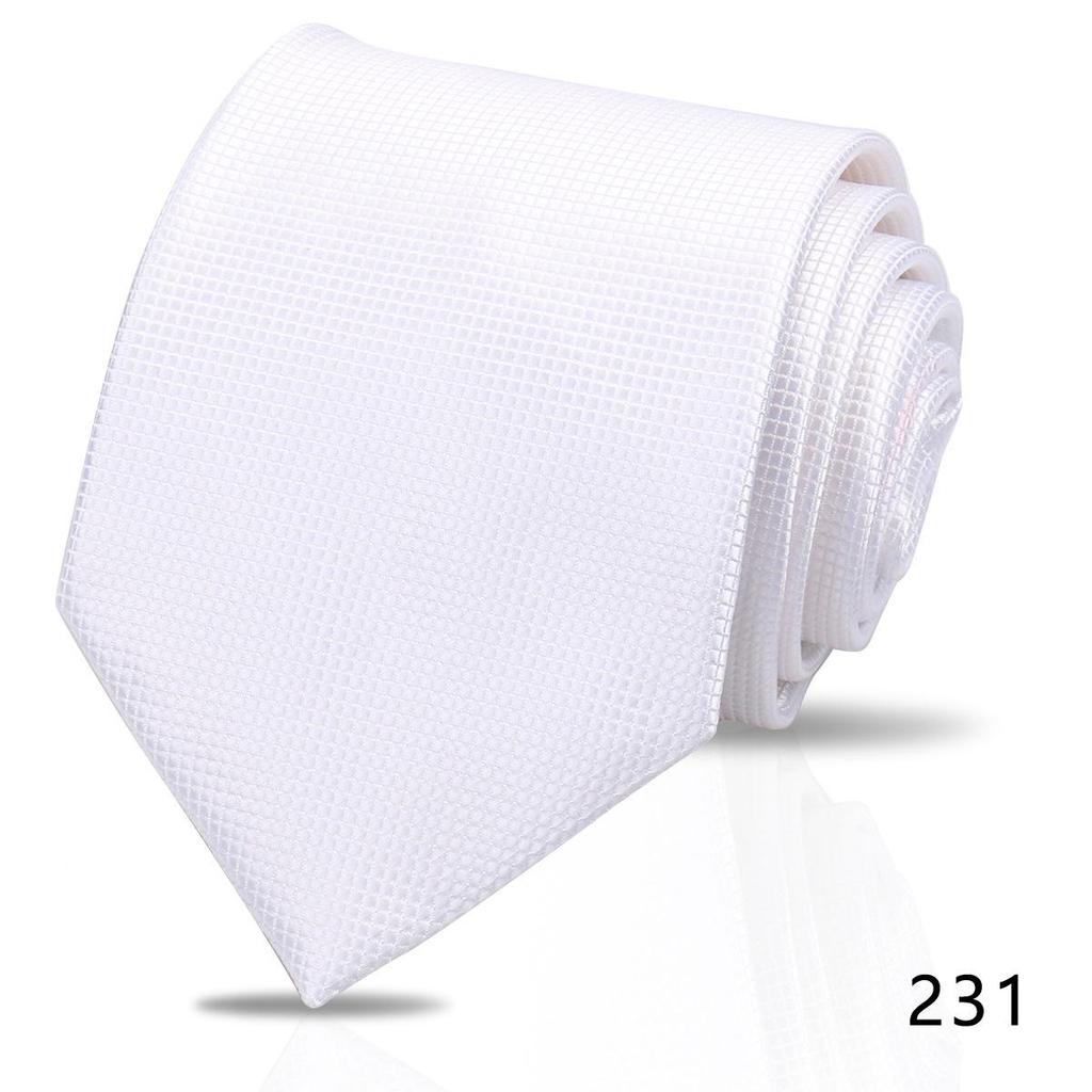 Men's High-Grade Black and Red Striped Silk Tie for Formal and Wedding Wear - 8CM