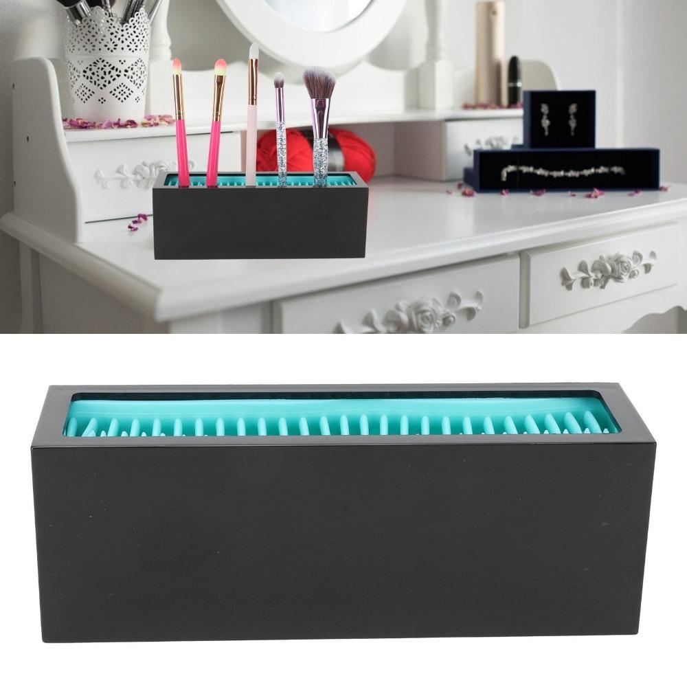 

ABS+TPE Silicone Cosmetic Storage Box Portable Cosmetic Organizer Case Jewelry Storage