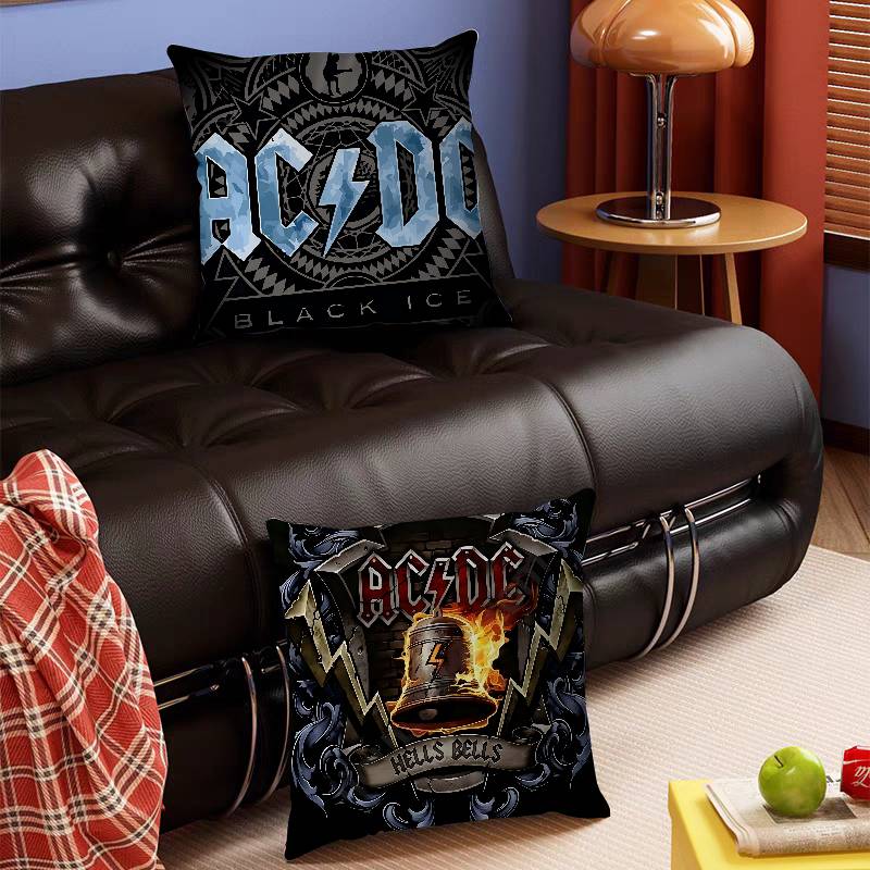 Rock Singer A-AC D-DC Band Pillowcase Toon Gift Cushion Cover Bedroom Home Sofa Chair Seat Decor Pillow Case