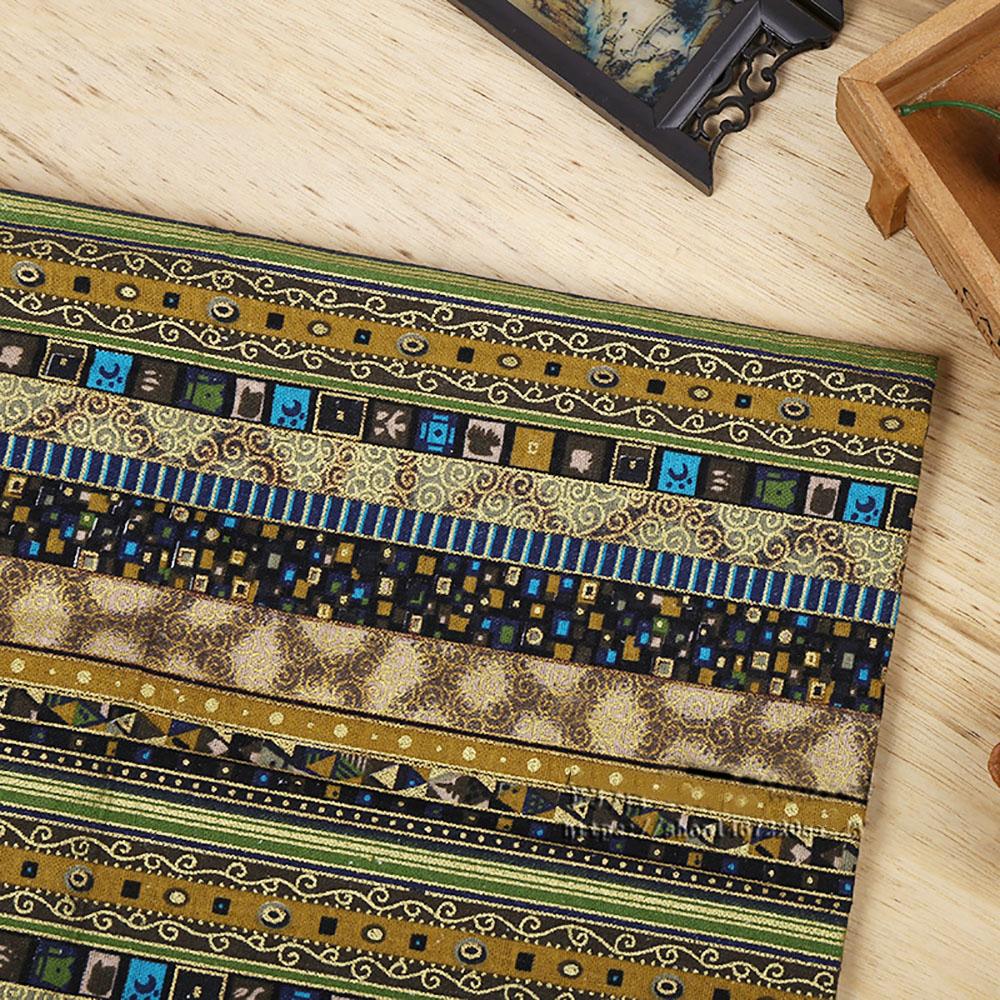Tribalny Etniczny Bawełniany Len Tkanina Print Bohemia Materiał do Szycia DIY na Sukienki Vintage Obrus Zasłona Poszewka Dekoracja Domu