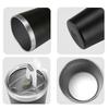 Milk Cup, 304 Stainless Steel Insulated Cup with Lid, Coffee Cup, Double-layer Spray Painted Straight Body Car Cup