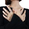 Exquisite Open Adjustable Copper Ring For Women Featuring Moonstone And Zircon Stone
