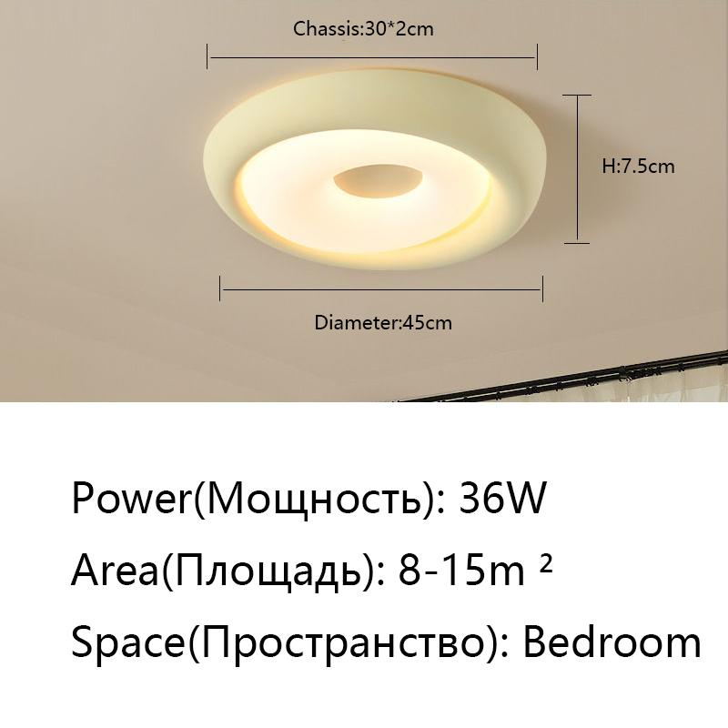 Modern Led Ceiling Light Green Surface Mounted Ceiling Lamp Bedroom Living Room Brightness Panel Light