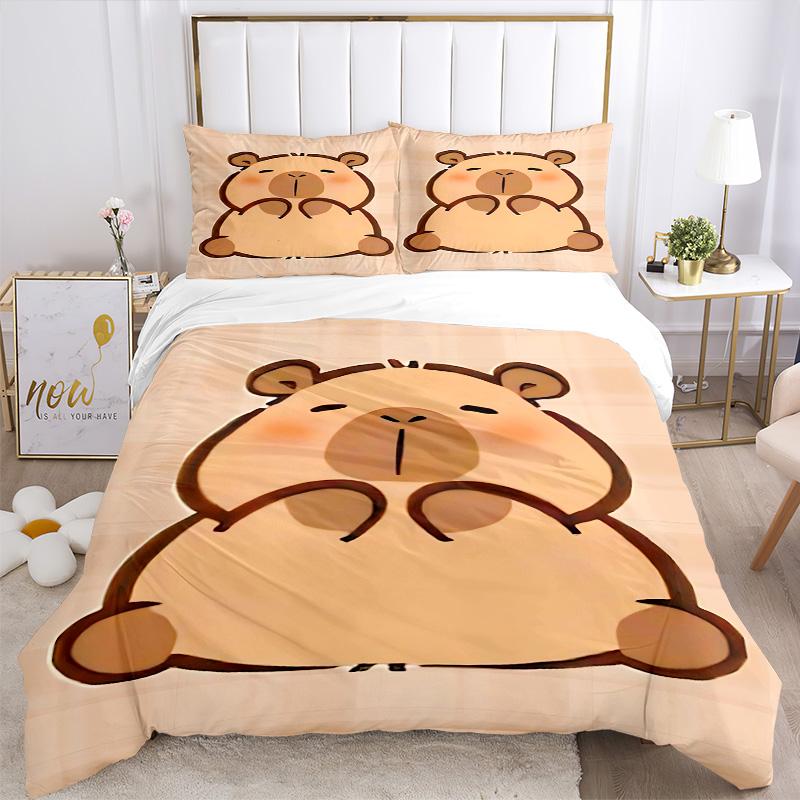 Bear Hug Comfort Print 3Pcs Bedding Setduvet Cover With 2 Bedropillowcase Home Birthday Gift
