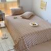 Winter Solid Color Milk Fleece Flat Sheets Bed Home Coral Fleece Thick Warm Flannel Queen King Size Bed Spread with Pillowcases