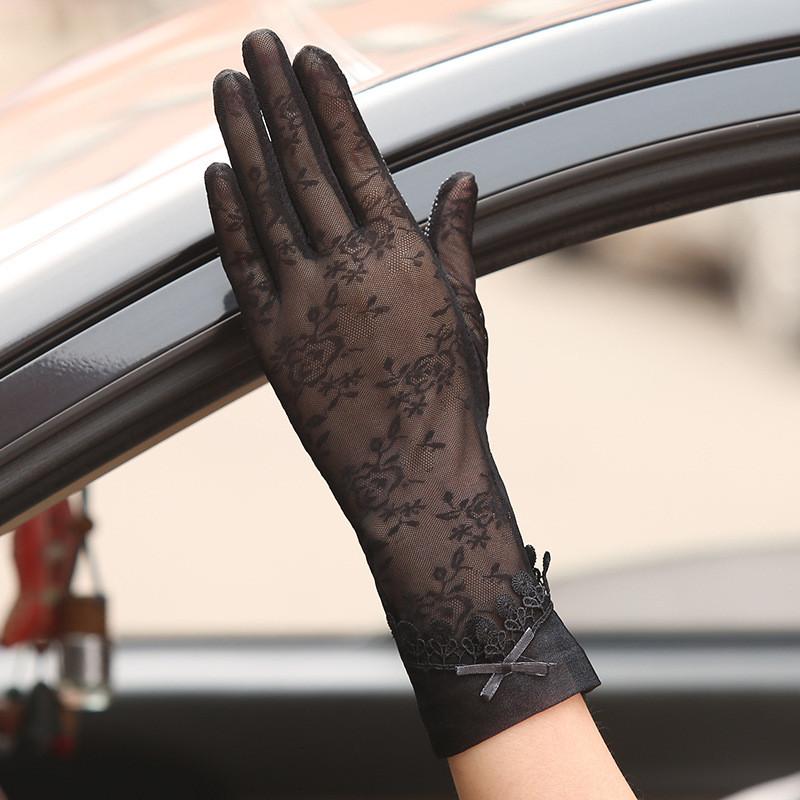 Womens Uv Sun Protection Gloves With Breathable Ice Silk For Driving And Outdoor Activities