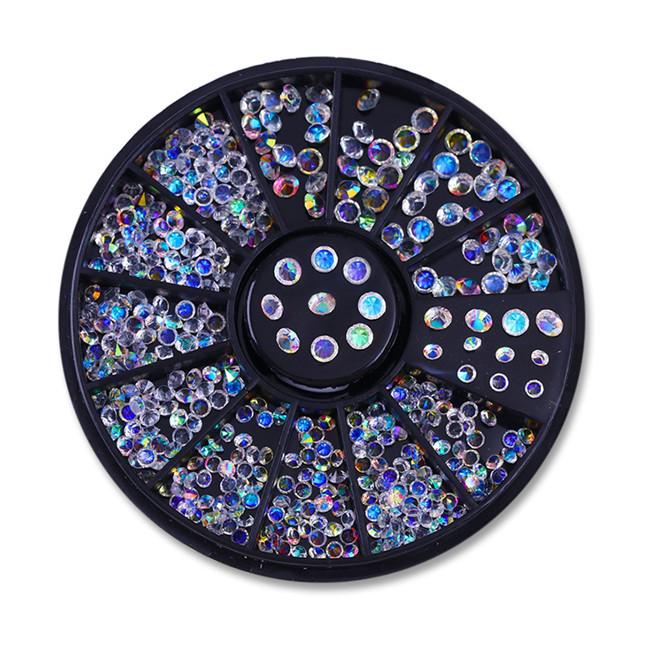 Mixed Color Nail Art Glitter Rhinestone Crystal Gems Jewelry Bead Manicure Decoration Accessories Nail Supplies For Professional