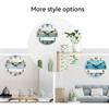 10 Inch Silent Wall Clock Blue Ocean Style Decorative Battery Operated for Living Room Kitchen Bedroom Blue White Wood