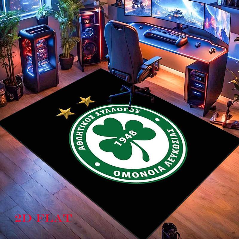 AC Omonia logo Carpet Rug for Living Room Bedroom Home Sofa Decoration,Kids play Nonslip Floor Mat