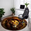 1pc Lion Head Ornament Chair Carpet for Office, Soft Comfortable Mat For Office, Living Room, Bedroom, Machine Washable Carpet Yy251112138