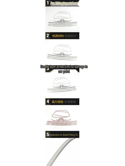 Golf 8 Front Lower Grille Trim for 21 Golf 280T - Center Bumper Accent Strip
