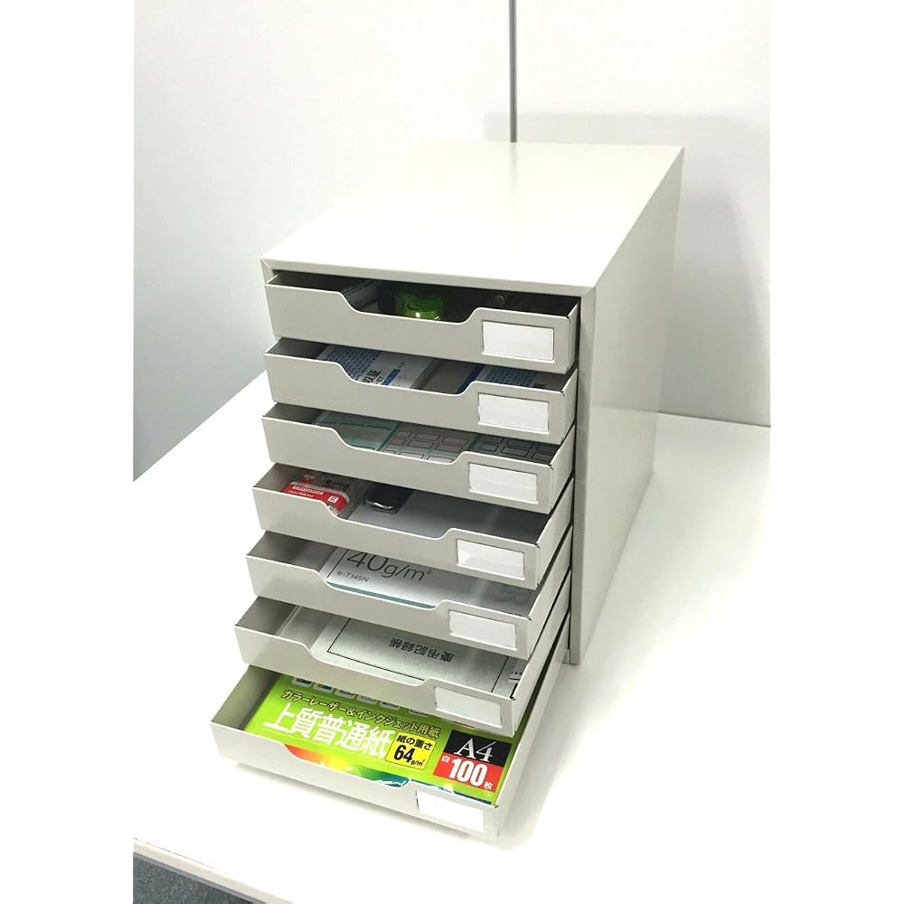 Kokuyo LC-7M Letter Case, Steel Drawer, A4 Vertical, Single Drawer, 7 Tiers