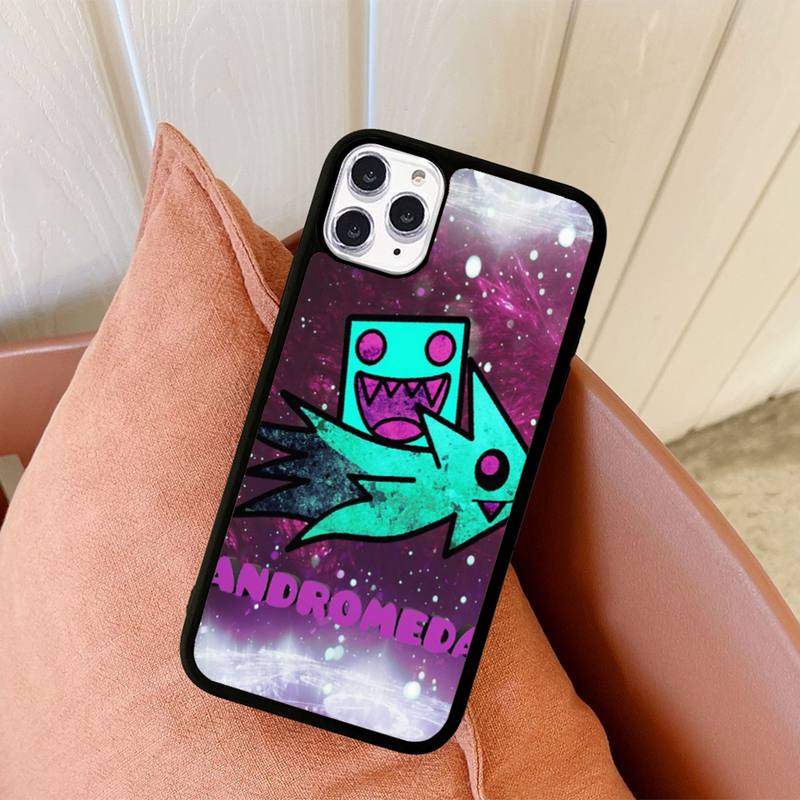 Custodia per telefono Geometry Dash Custodia in silicone PC+TPU per iPhone 11 12 13 Pro Max 8 7 6 Plus X SE XR Fundas rigide