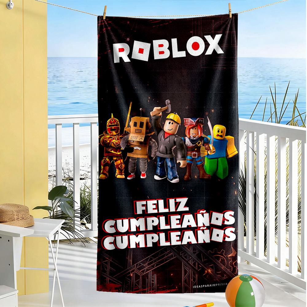 Asciugamano da Spiaggia Roblox Alta Assorbenza & Asciugatura Rapida Confortevole Leggero Adatto per Sport, Viaggi, Nuoto, Yoga, Bagno, Spiaggia E Piscina
